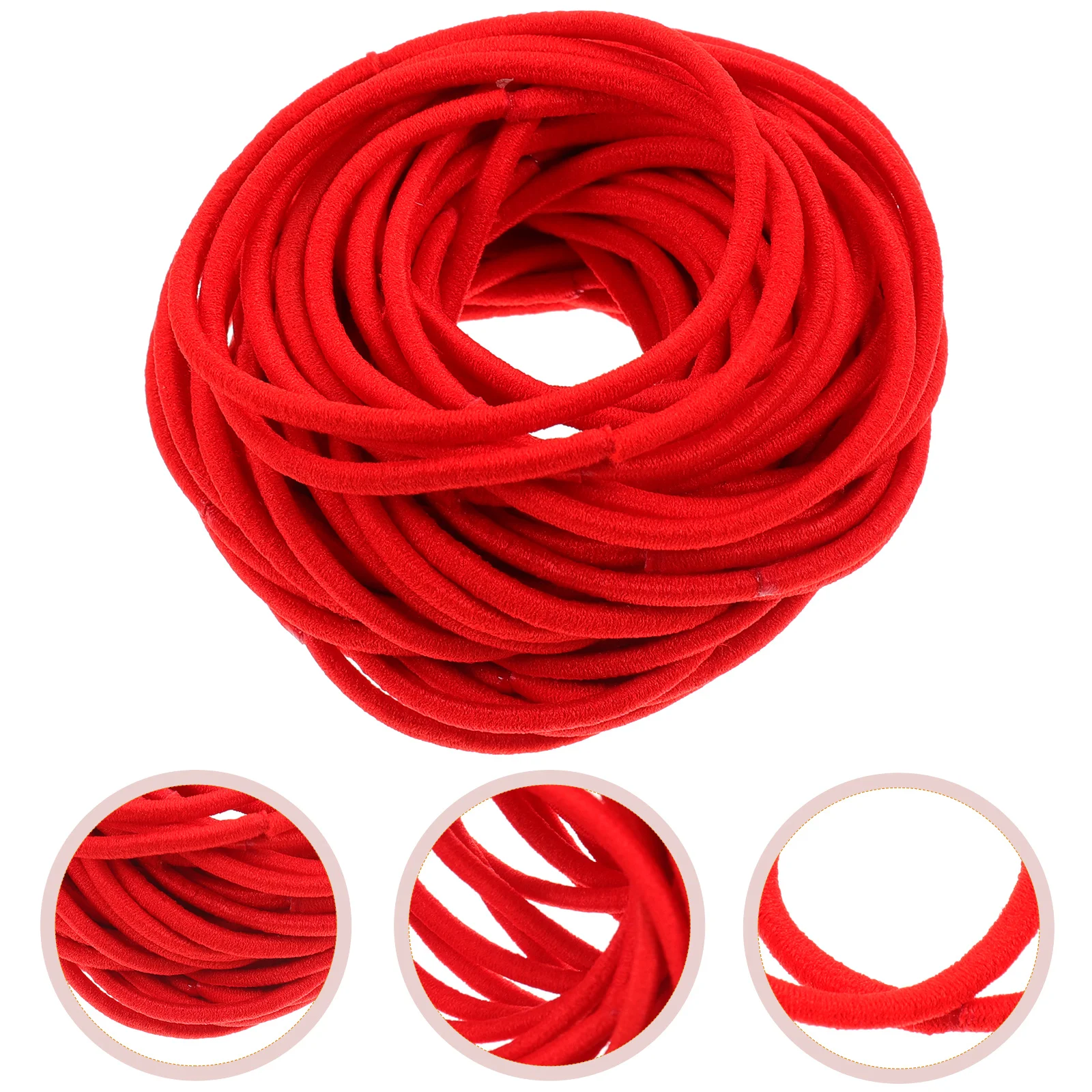 100 Pcs Thin Hair Band Kids Tie Clear Elastic Ties Mens Headband Red Bobbles Stretch Rubber Bands for Girl Bubble Child