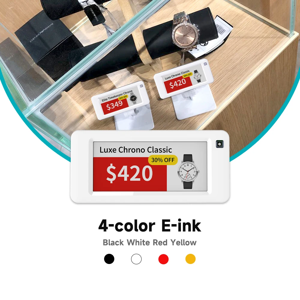 Label Rak Elektronik Digital ESL Epaper Eink untuk Toko Ritel