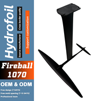 FIREBALL 1070 Ultra High Mod Carbon Hydrofoil Wing 877sqcm with Military-Grade Material for Kite Surfing and Paddling