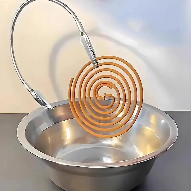 1pc Metal Double-Ended Mosquito Coil Clip Incense Breaker Stand Coil Rack PhotoFolder Label Holder Multi Function Organizer