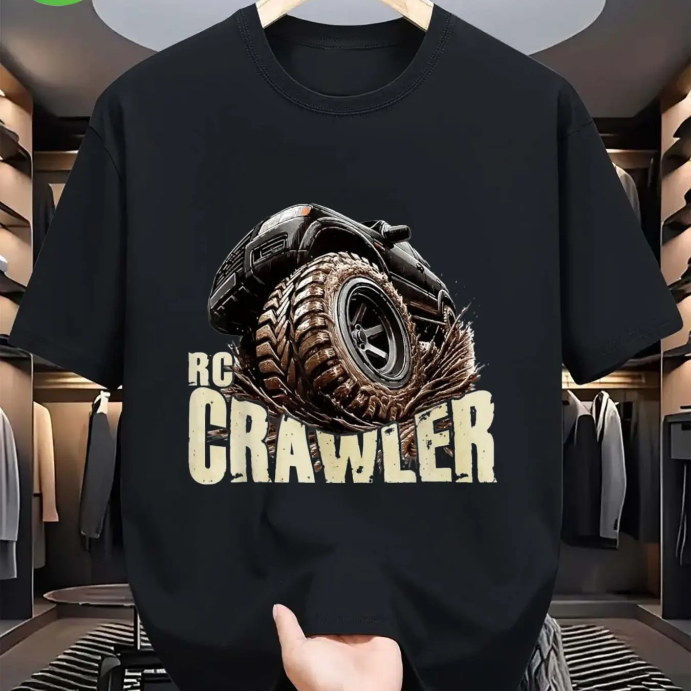 Family Matching T‑Shirt RC Crawler Off‑Road Mud Truck Graphic Front Print Parent‑Child Loose Casual Cotton Tee Tops