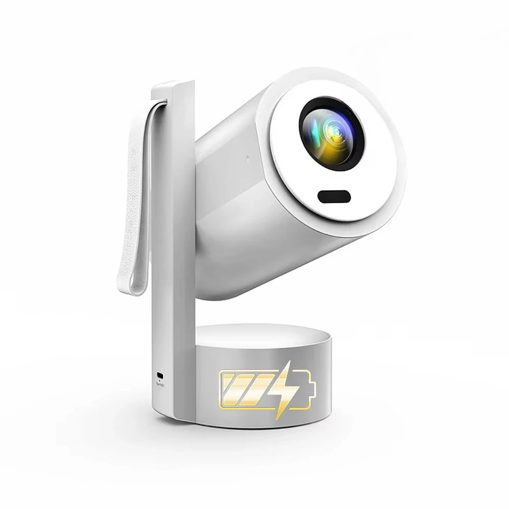 New R3P Outdoor 6000mAh Rechargeable Mini Proyector 1080P 4K 250ANSI Portable Smart Android 13 Video Projector Build-in Battery