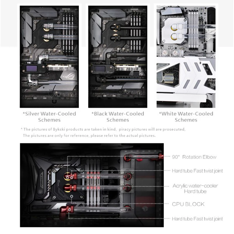 

Bykski Fitting Boutique Diamond Pattern, перекрещивающий разъем G1/4 дюйма, для впуска воды из верхней крышки корпуса/комплексного водяного пути, B-WPJ-X