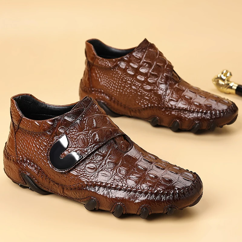 

Men's boots autumn winter new shoe laces fashion casual boots youth outdoor boot high top soft sole work boots men footwear