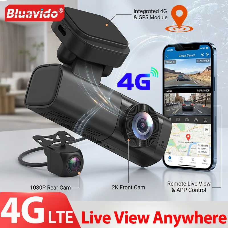 4G Dual Dash Cam Fr…