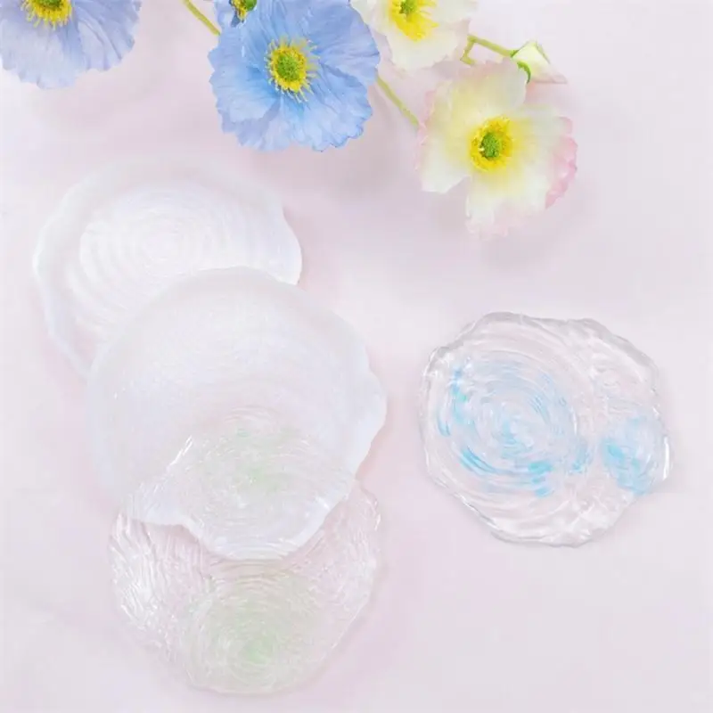 

9HJK Tray Moulds Silicone Texture Hand-Making Molds Perfect for Home Decorating