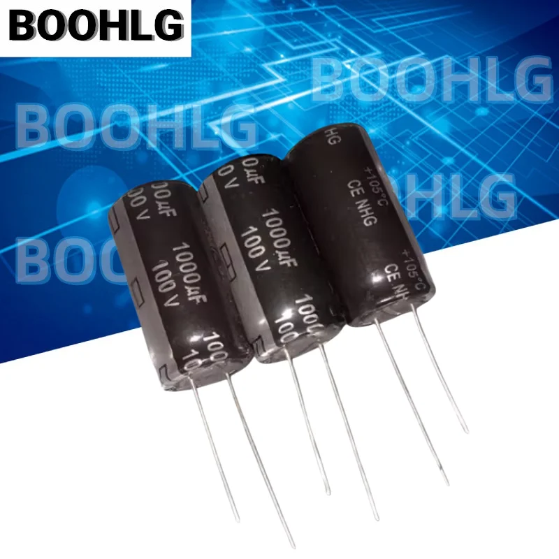 5PCS 1000UF 100V capacitor 100V 1000UF 18X35 NHG silver font