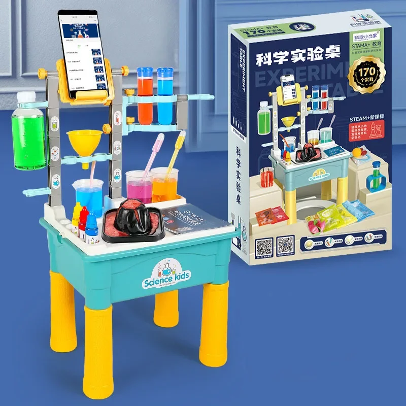 Kids Science Lab Experiment Kit, STEM Educational Teaching Aids & Chemistry Tools Set, Fun Learning Toy for Children