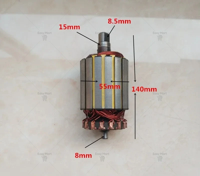 Suitable for 12v3000 Pounds Electric Winch Rotor Motor Housing Electric Winch Accessories Pure Copper 4500 Pounds Rotor 24v48