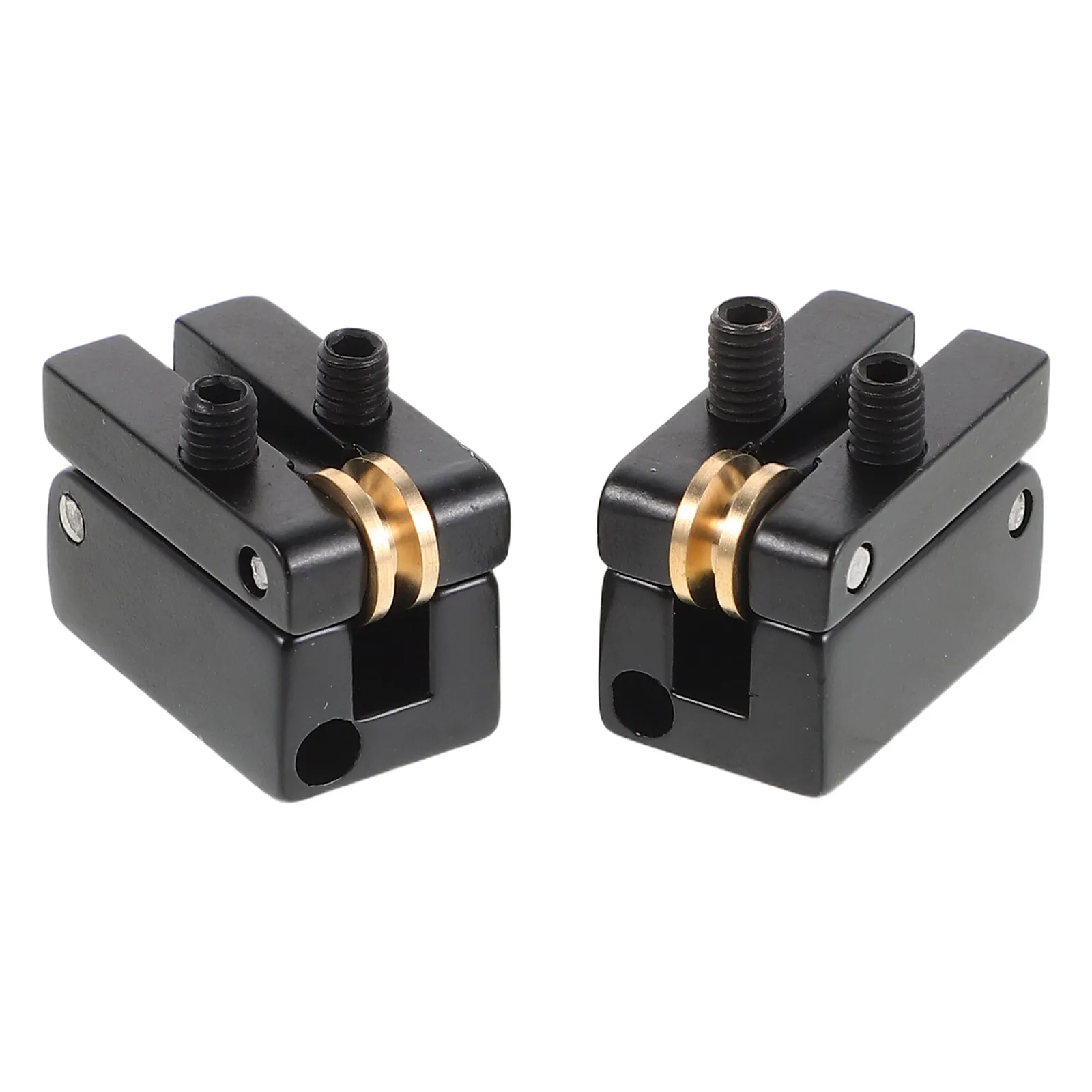 

2Pcs Electric Headless Guitar Bridge Saddles Roller Saddle Tailpiece Replacement Bridge Parts Guitar Accessories