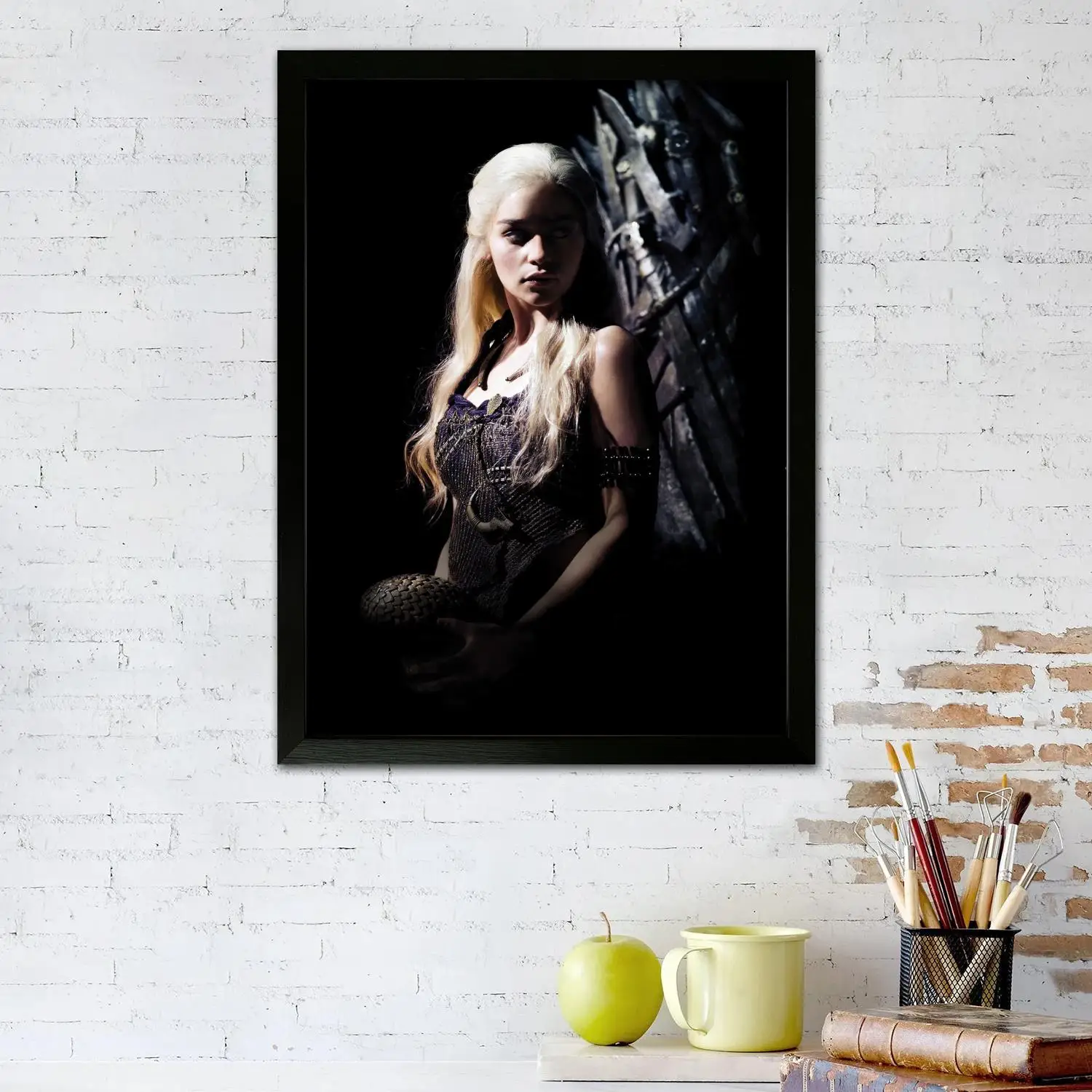 Emilia Clark Canvas Art Poster and Wall Art Picture Print, Modern Family Bedroom Decor Posters,Decorative painting