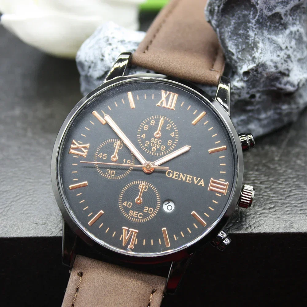 5ชิ้นชุดนาฬิกาข้อมือควอตซ์แฟชั่นสไตล์เรียบง่ายหน้าปัดกลมเรียบง่ายน้ำหนักเบาหรูหรารวมถึงกล่องสร้อยข้อมือสำหรับทุกการสแกน