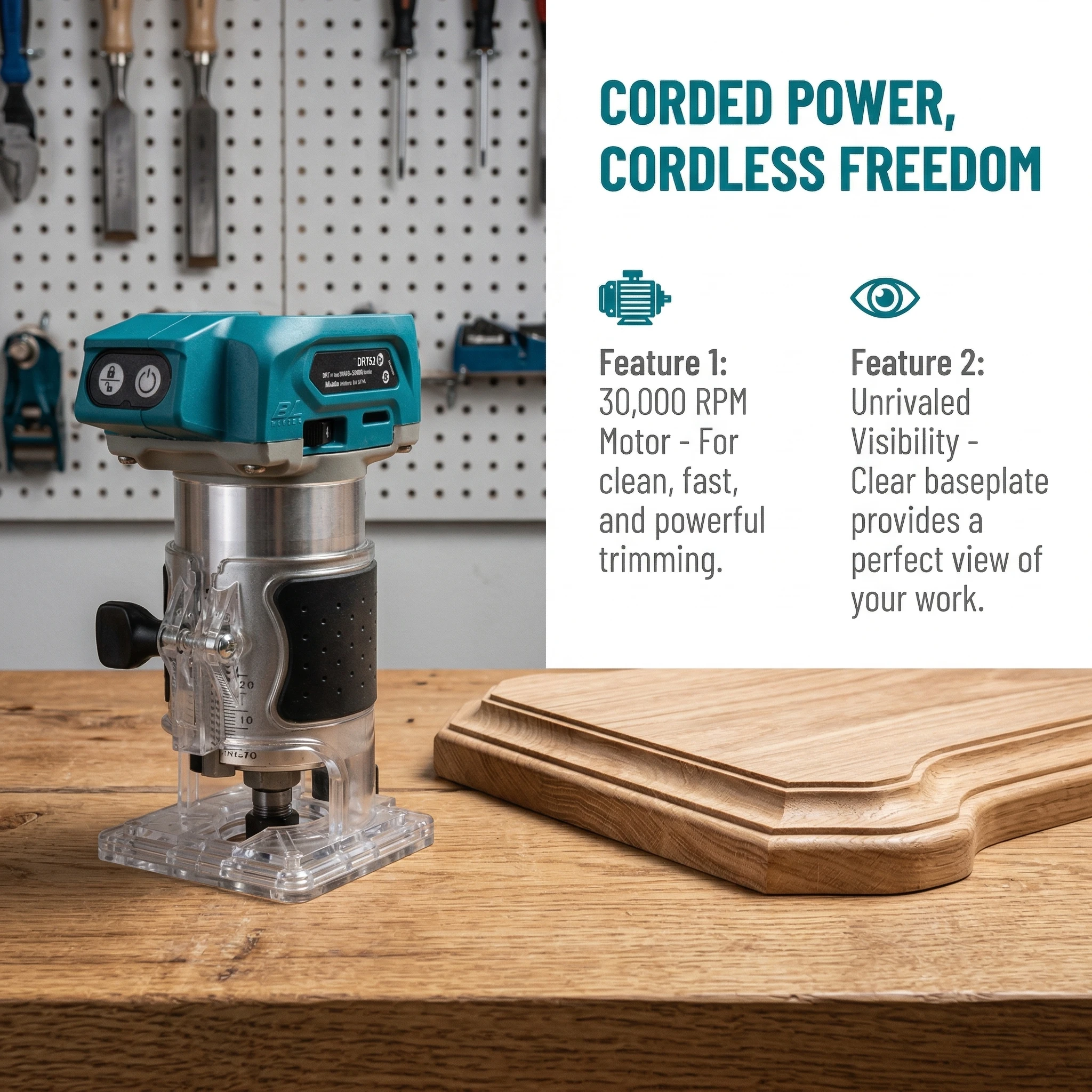 Makita DRT50 18V Cordless Brushless Bare Trimmer Slotting Tool For Cabinet Making Furniture Edge Finishing Battery Not Included