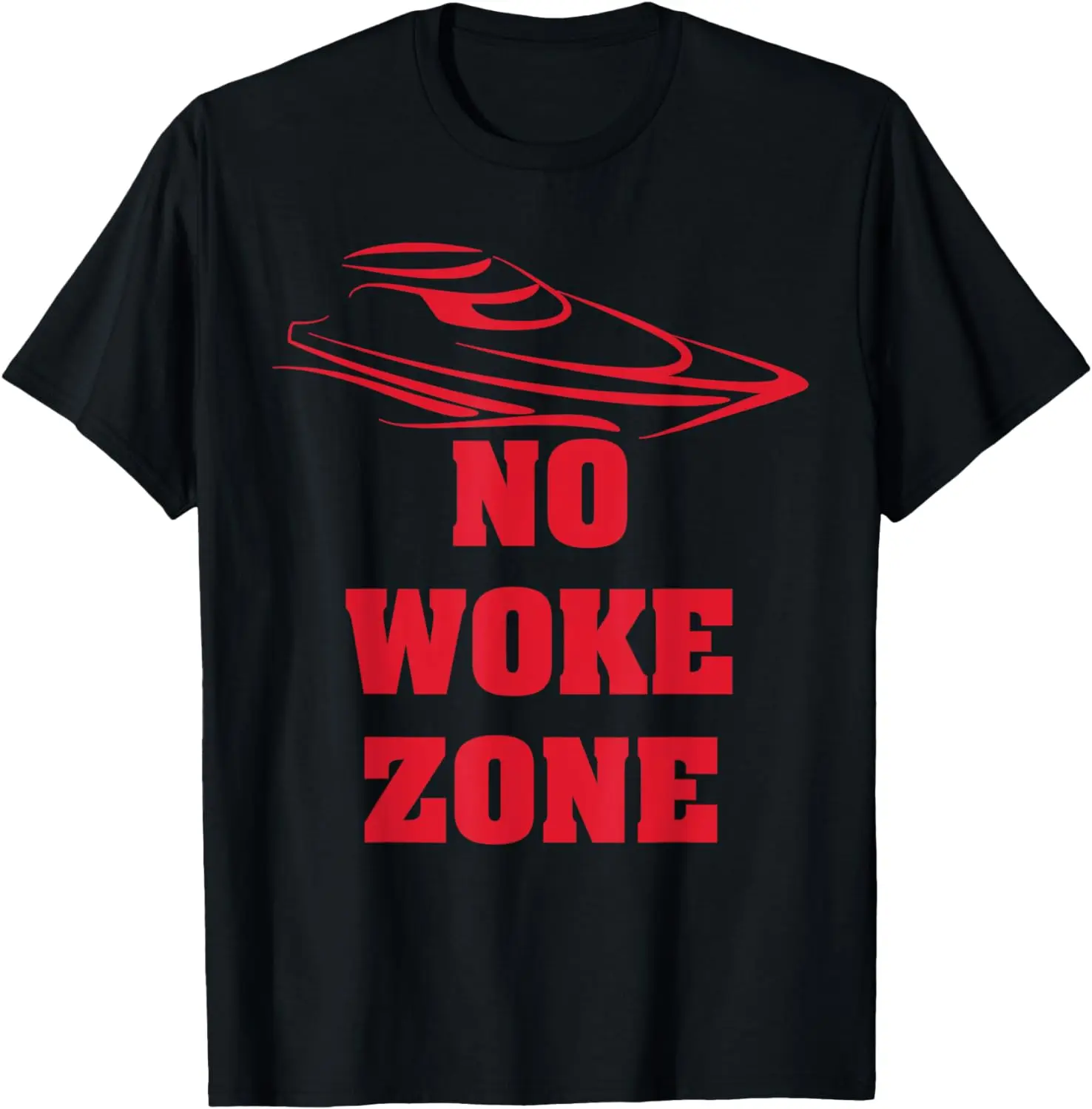 

No Woke Zone Anti Democrat Liberal Leftist Pro Republican T-Shirt