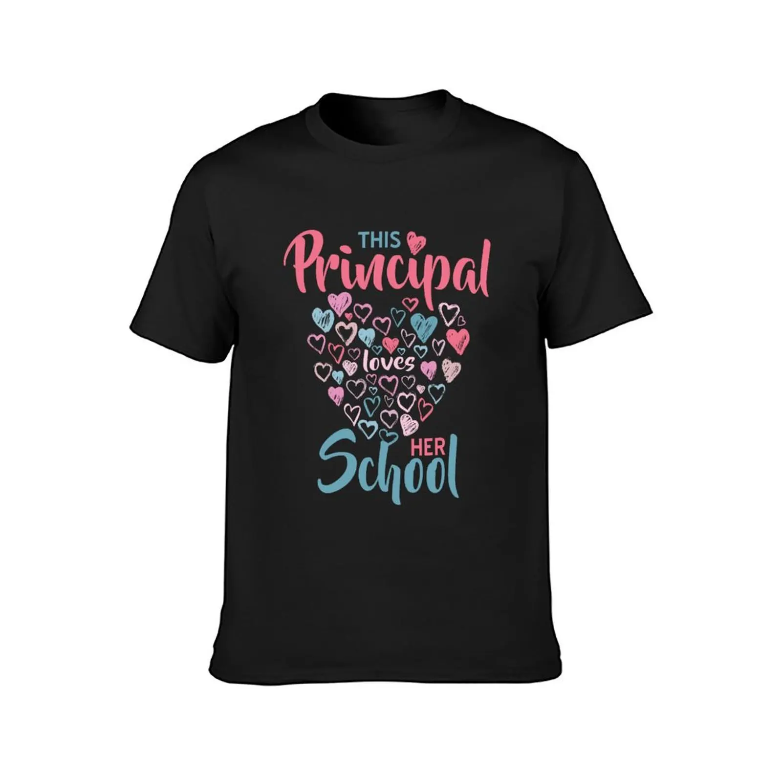 This Principal Loves Her School Funny Back To School Day Gift T-Shirt plain graphics plain t shirts men