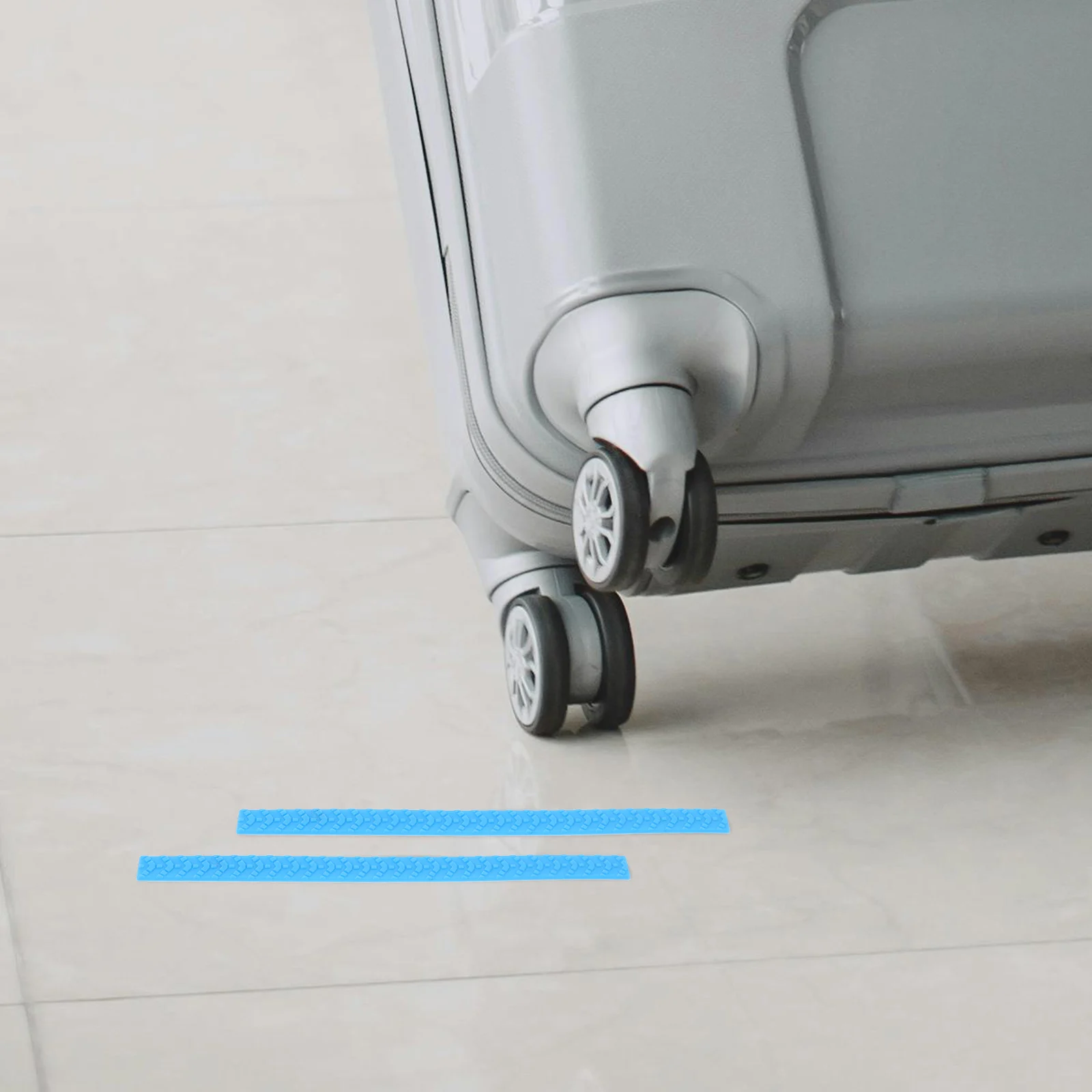 

4 Pcs Suitcase Silicone Luggage Tire Protective Cover Chair Floor Protectors Blue for Chairs