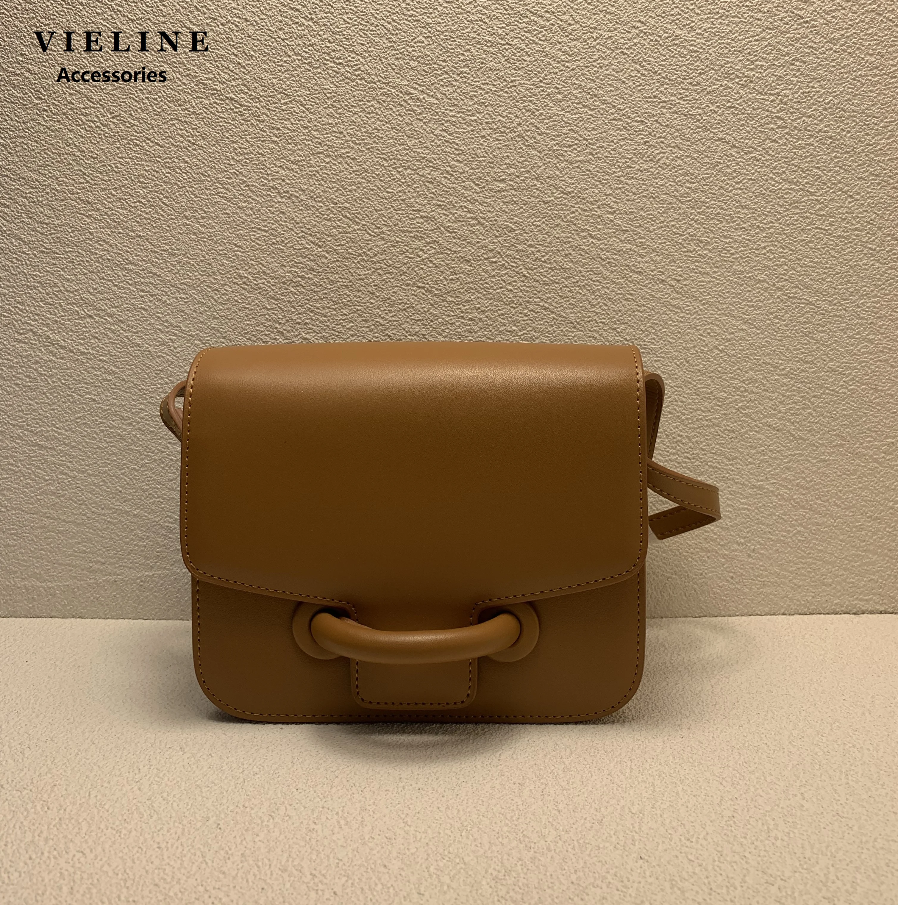 VIELINE Women\'s Envelope Crossbody Square Bag Genuine Leather Ladies Shoulder Bag Korean Cute Design Messenger Bag