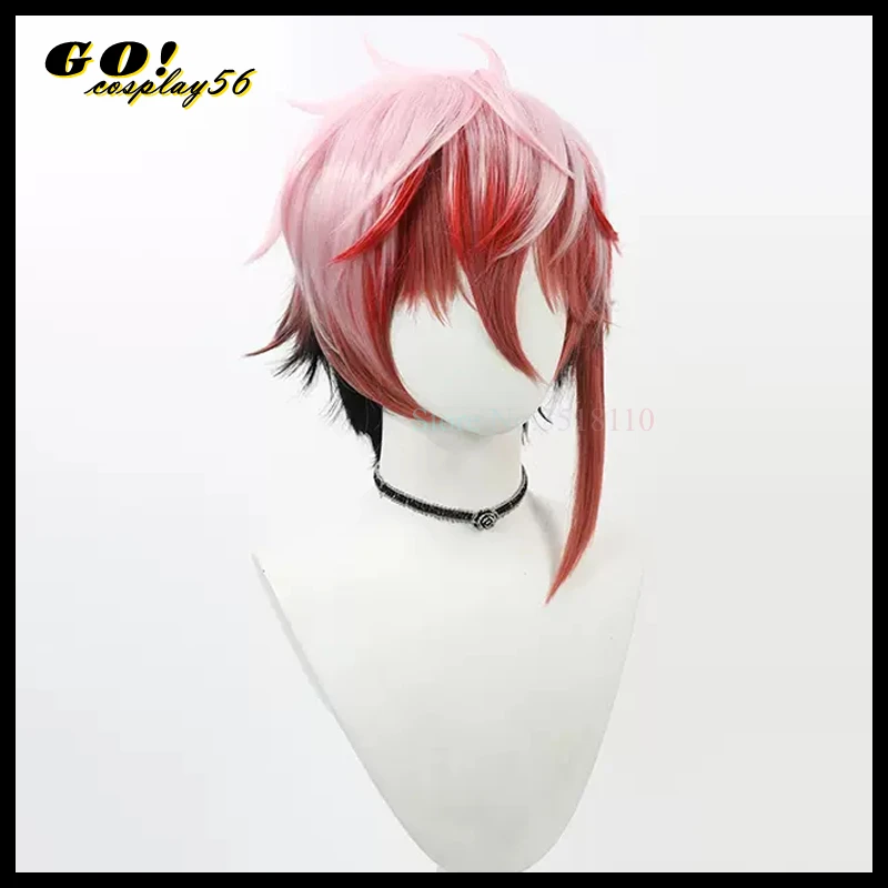 VOLTACTION Seraph Dazzlegarden parrucca Cosplay NIJISANJI EN Vtuber capelli corti rosa rosso 2024 nuovo idolo gioco di ruolo copricapo