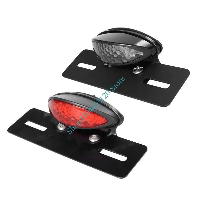 

Waterproof Oval Motorcycles Tail Light With LED Bulbs And Universal Mounting Bracket Suitable For Custom Bikes