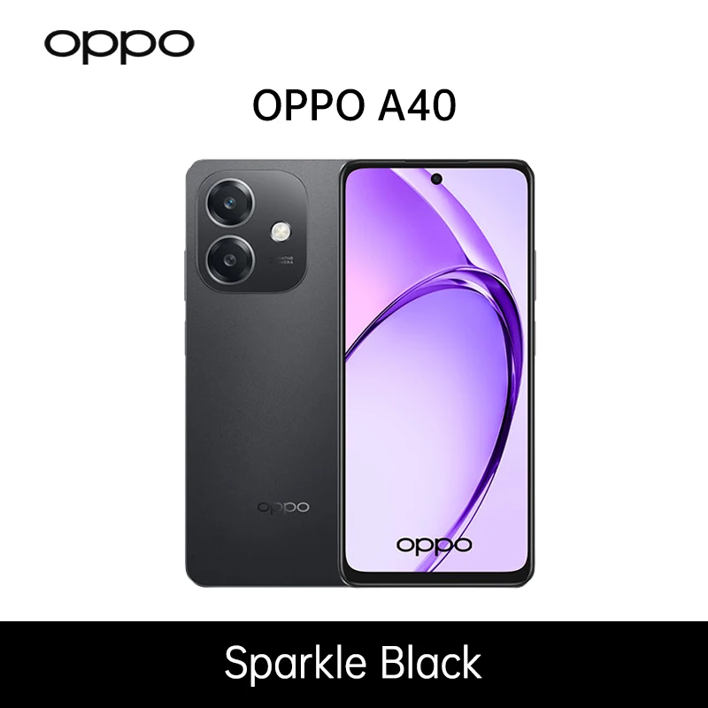 EU versie OPPO A40, 4 GB + 128 GB, 6 GB + 128 GB smartphone, Snapdragon 6s Gen 1, ultrahelder scherm van 1000 nit, 45 W, mobiele telefoons