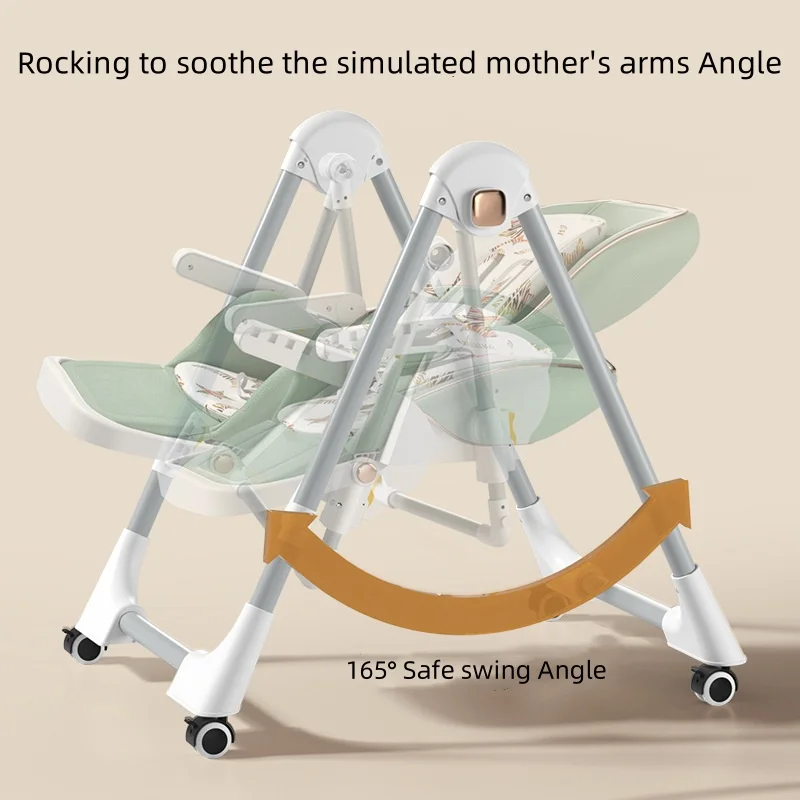 Multi-functional baby dining chair Rocking chair 2-in-1 Baby eating foldable home portable baby table seat Child chair