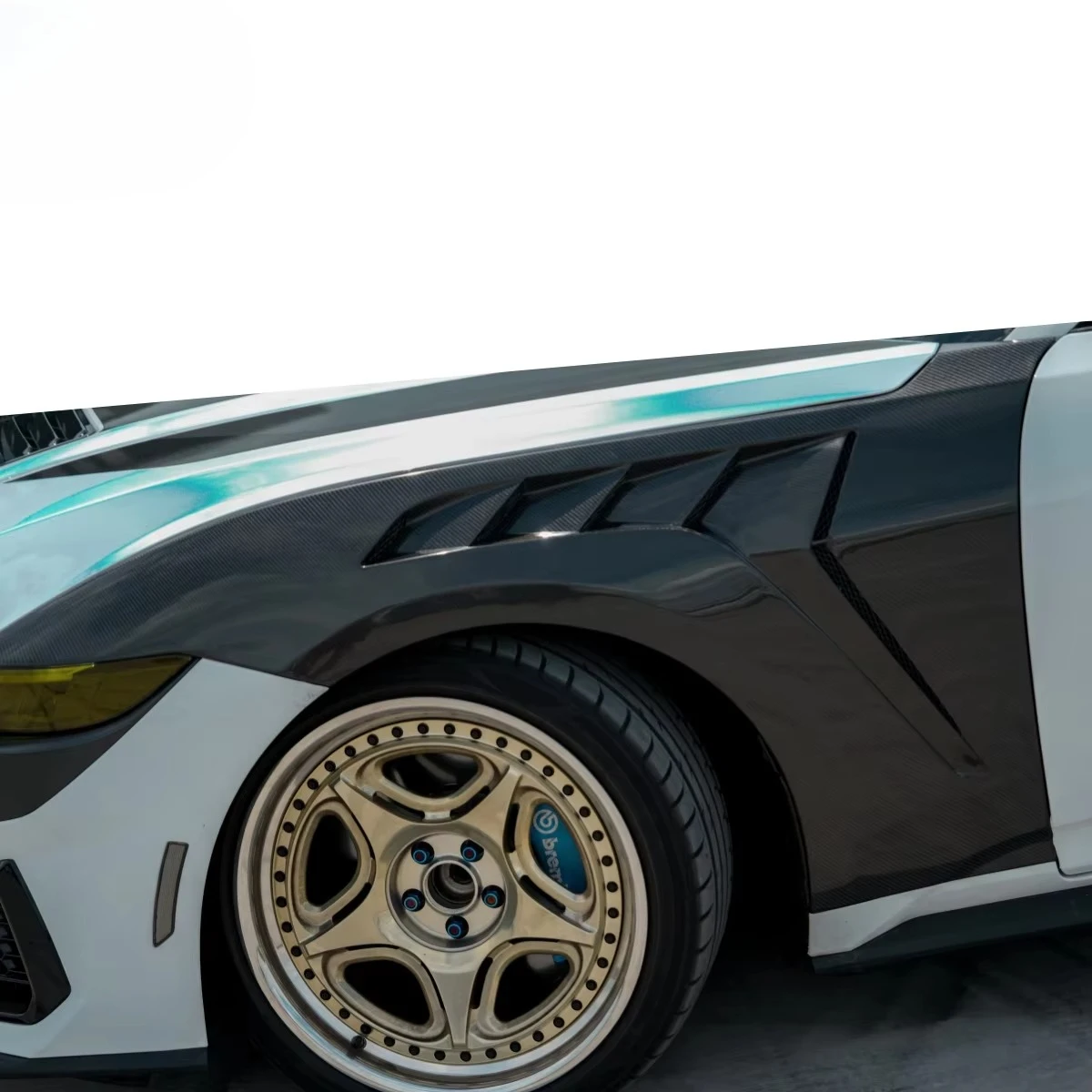 

MRD Carbon Fiber Fenders For Ford Mustang S650 GTD 2024 Real Carbon Fiber Side Fender Regular Style .