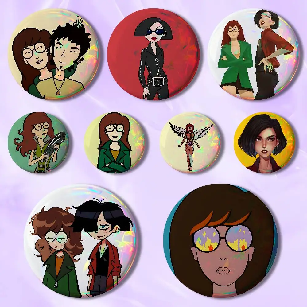 

D-Daria Pins 58mm Cute Cartoon Badge Handmade Brooches for Backpack Accessories