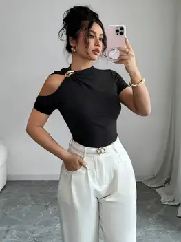 Trendy, Elegant and Versatile Women's Off-Shoulder T-Shirt