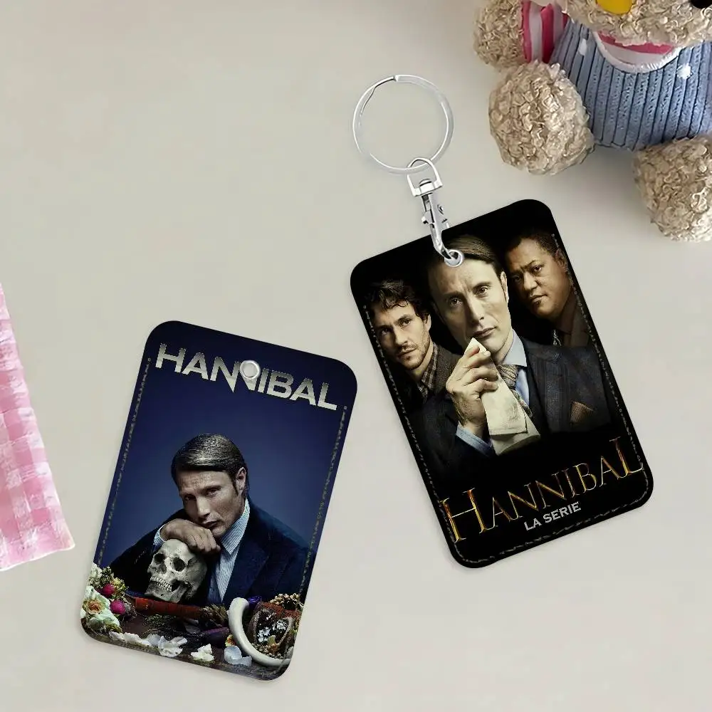 TV Show Hannibal Card Holder With Keychain Executive Protection For Bank Credit Subway Bus Case
