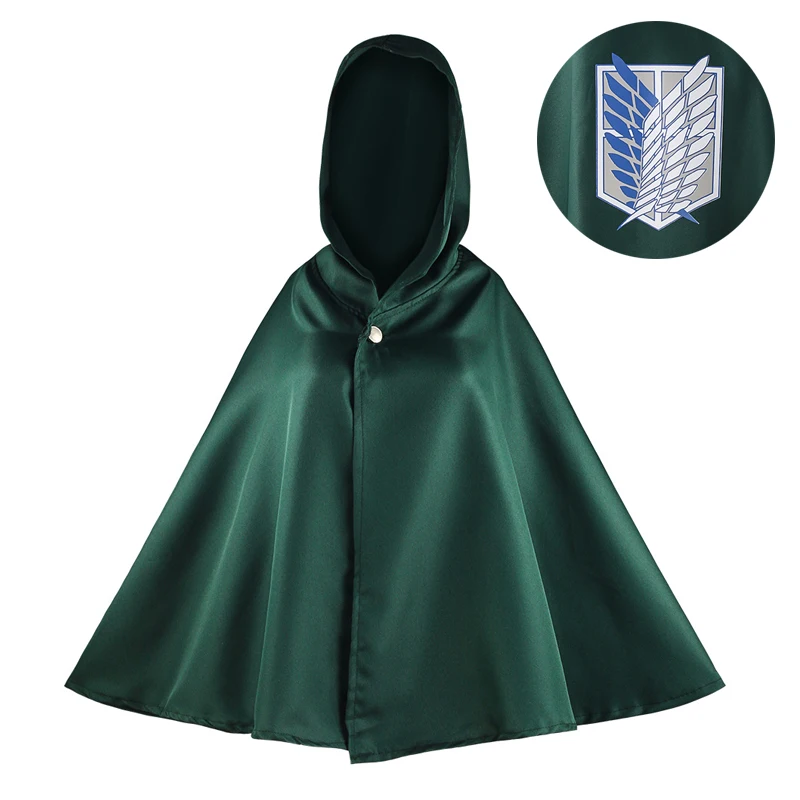 

Attack on The Giant Cos Suit Green Cloak Investigation Corps Wings of Freedom Commander Suit Cape Anime Cosplay Costume