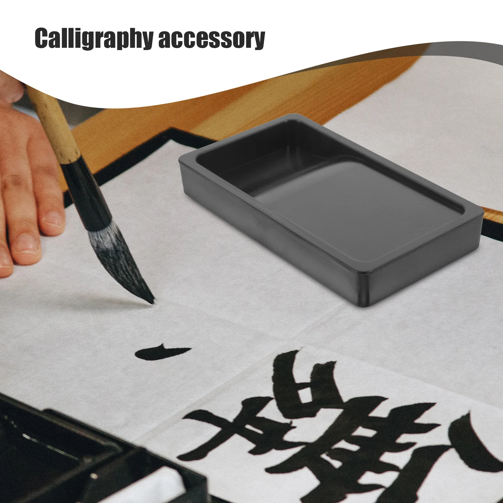 Inkslab المحمولة خفيفة الوزن مزدوجة الجوانب طحن Inkslab لطلاب الكتابة الخط ممارسة حجر الحبر الصيني