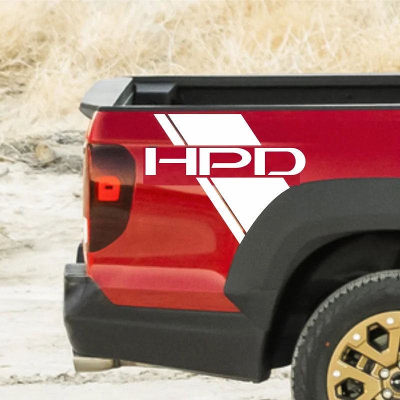 

2PCS Cool Design Stripe Creative Graphic Car Truck Stickers For Honda Ridgeline Truck Tailgate HPD Vinyl Decal