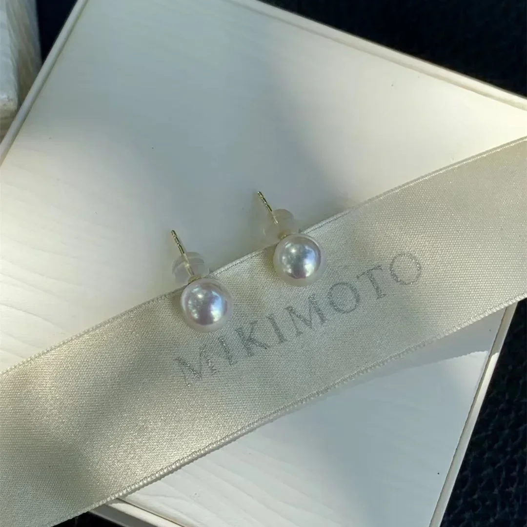 Seawater Pearl Stud Earrings, 925 Silver Stud Earrings, Women\'s Jewelry, Trendy Accessories