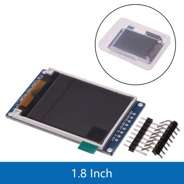 1,8-calowy moduł TFT Moduł wyświetlacza LCD z płytką bazową PCB Port szeregowy SPI wymaga tylko 4 IO 1 szt.
