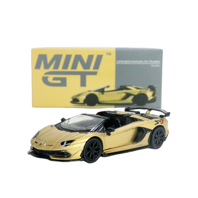 미니 GT Aventador SVJ 다니엘 합금 프레스 샤프트 미니어처 모델, 성인 장식, 어린이 휴일 생일 선물, 1:64 보라색