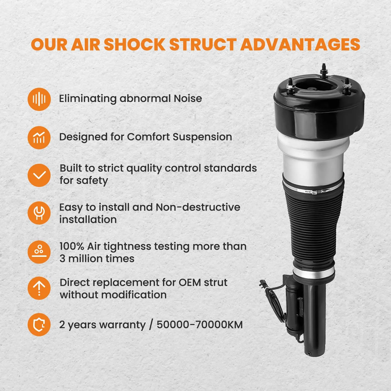 Air Suspension Shock Struts for Mercedes S-Class Front W221 S550 S400 S600 Sales 2213204913 2213207313 view 6