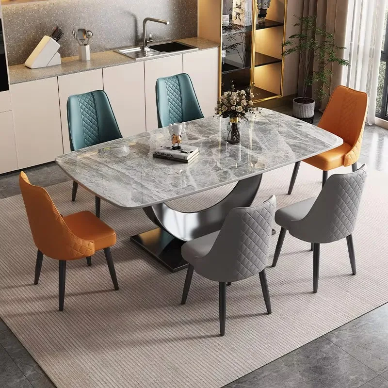 Up To Date Design Sintered Stone Furniture Dining Table Modern Dinning Table Set Colorful Tables Dinning