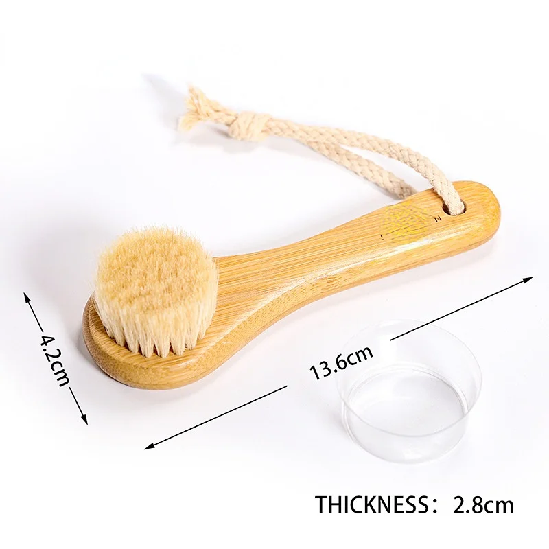 1pcs  Exfoliating Brush Facial Cleansing Brush Bamboo Hair Facial Cleansing Massage Face Care Brush Deep Pore Cleansing