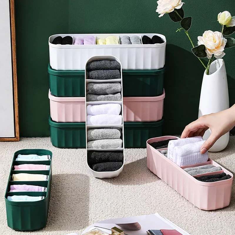 

Socks Underwear Storage Box Luxury Household Drawer Wardrobe Divided Items Dormitory Storage Clothes Organizer Boxed Stockings