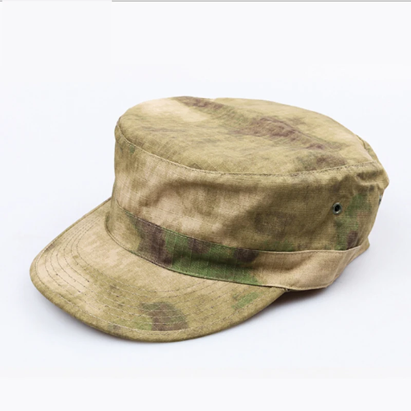 Men Camouflage Flat Cap Cadet Field Outdoor Training Tactical Hats Snapback Breathable Hunting Hat