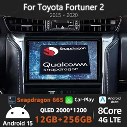 Android 15 Car Radio For Toyota Fortuner 2 2015 2016 2017 2018 2019 2020 Multimedia Video Player GPS NAVI Carplay Auto Head Unit