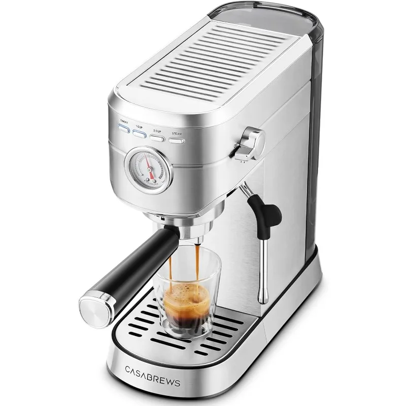 CM5418 Espresso Machine 20 Bar, Compact Espresso Maker With Steam Milk Frother, Stainless Steel Coffee Machine With 34
