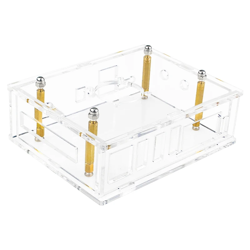 Orange Pi 5 Plus Acrylic Case Transparent Shell Enclosure Optional Cooling Fan Copper Aluminum Heat Sinks for Orange Pi 5 Plus