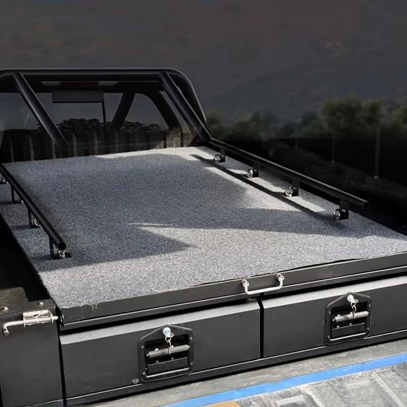 Pickup Truck Bed Drawer System Sliding Storage Box Magic Box Tray for Hilux Vigo for Tacoma Tundra  F150