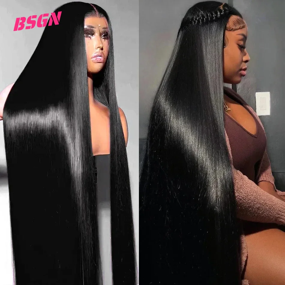 Straight Lace Front Wigs Human Hair 100% Density 13X4 Hd Transparent Lace Frontal Wigs Human Hair Pre Plucked With Baby Hair