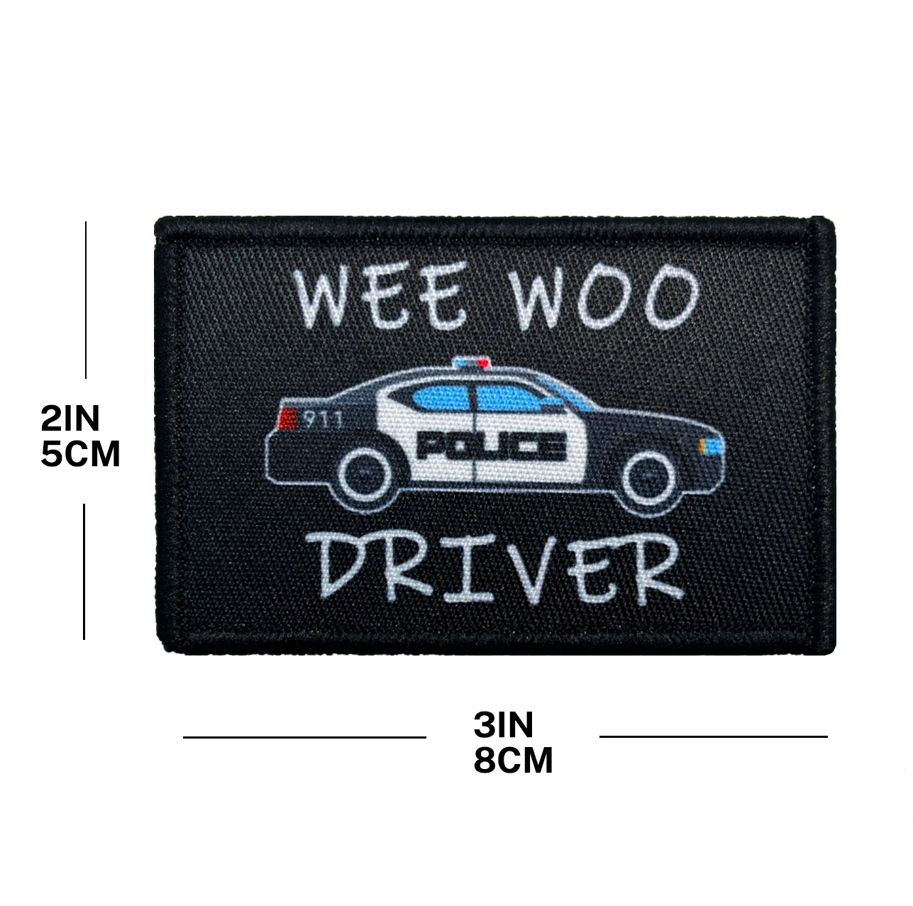 Wee Woo Driver Patch - Police Car, Ambulance EMT, or Fire Engine Driver - Funny 2\