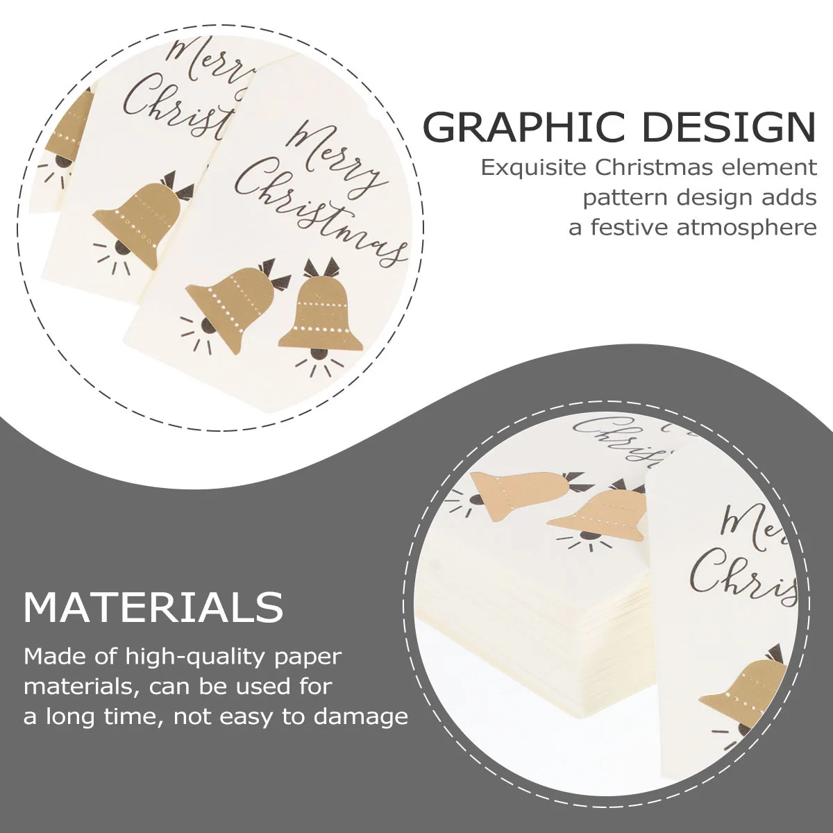 

100 Pcs Christmas Labels for Gifts Holiday Hanging Tags Xmas Cardstock Bookmarks