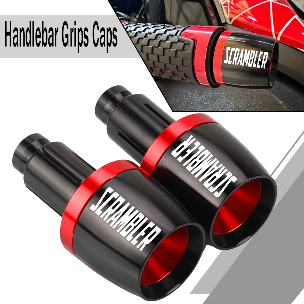 

For Ducati Scrambler 400 800 1100 All Years 2024 2023 Motorcycle Handlebar Grips Cap Weight PartsAnti Vibration Silder Plug Ends