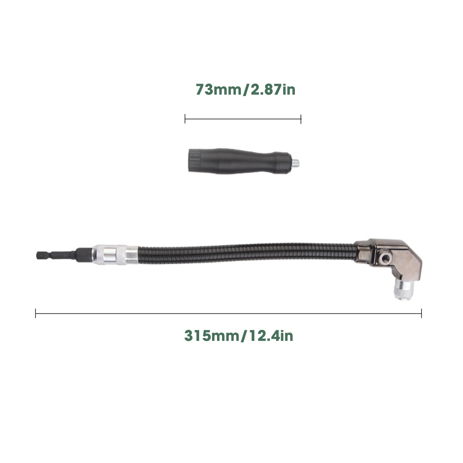 Mandrin de perceuse électrique résistant à 90 degrés, angle droit, outil de travail de calcul d\'angle, extension d\'arbre flexible, tournevis le plus