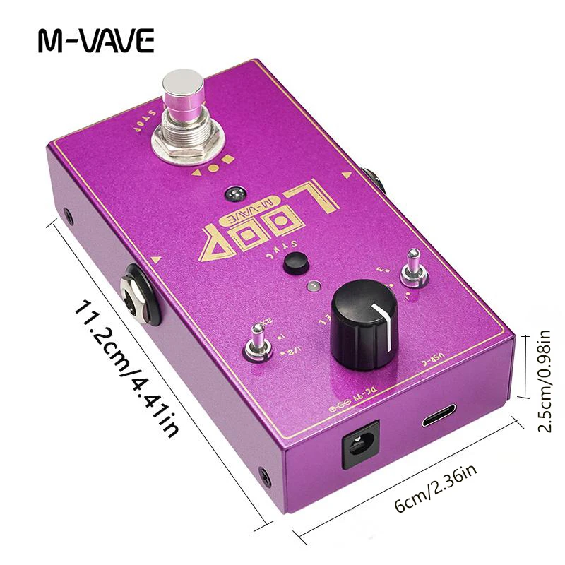 M-VAVE LOOP II Looper Pedal - Multi-Track Overdub for Practice & Performance